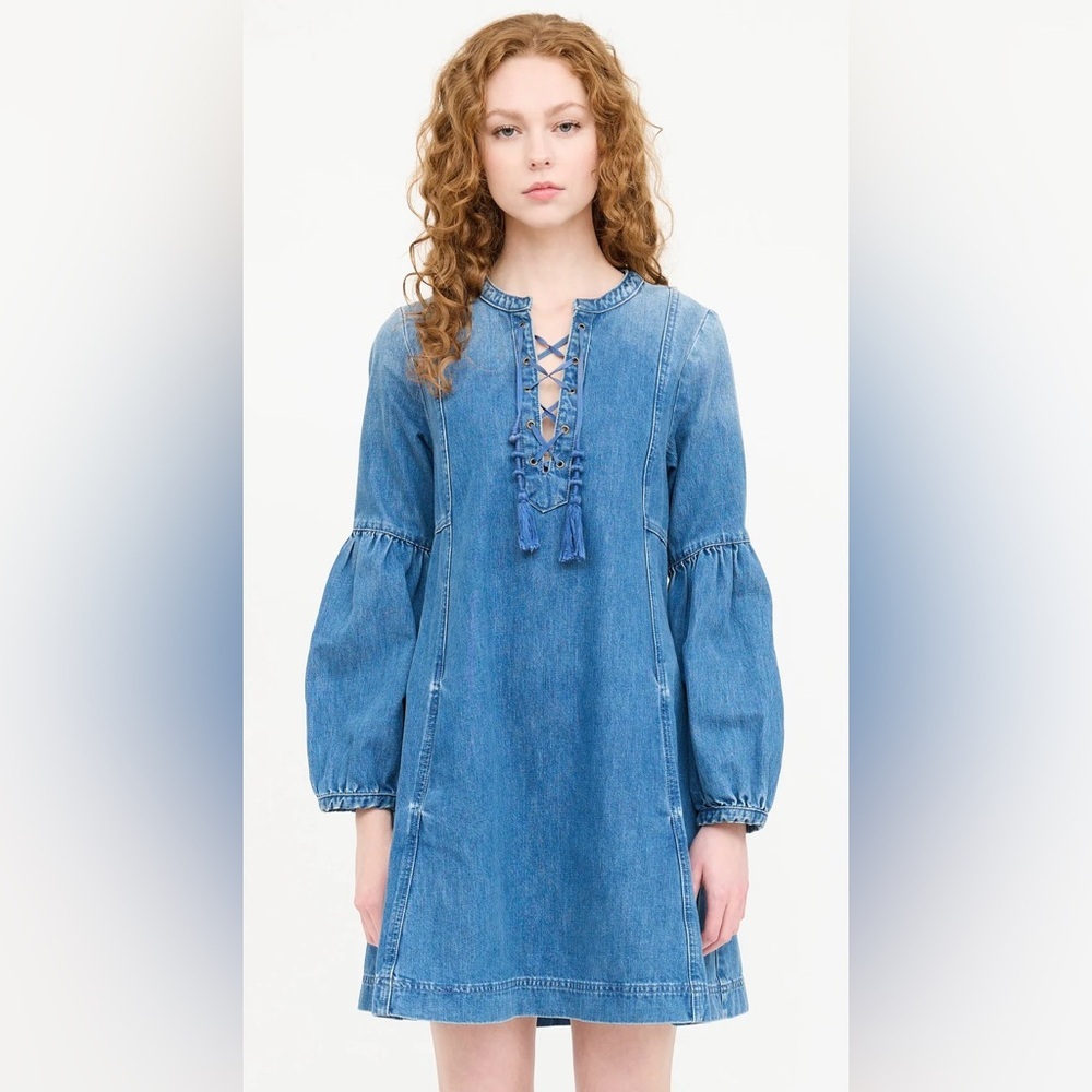 Ulla Johnson Denim Dress w/Pockets - Picture 2 of 16